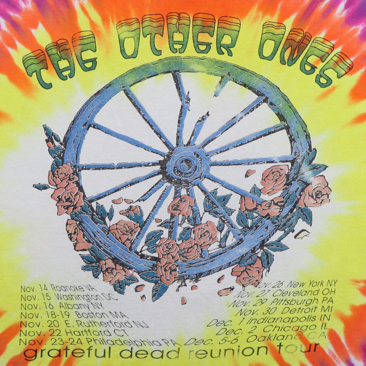 2002 The Other Ones Grateful Dead Reunion Tour Tie Dye Shirt