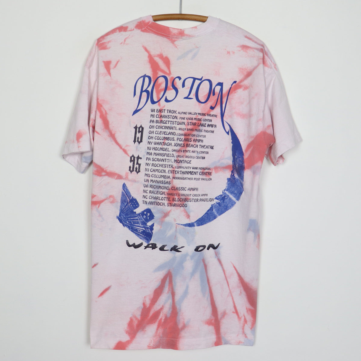 1995 Boston Walk On Tour Tie Dye Shirt