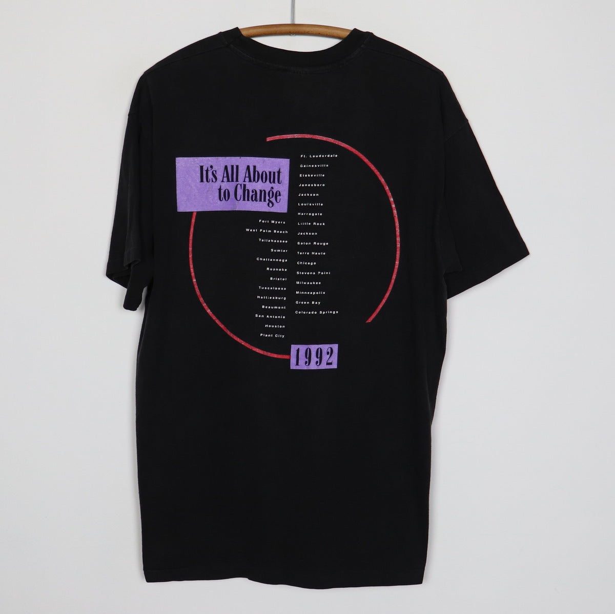 1992 Travis Tritt It's All About To Change Tour Shirt