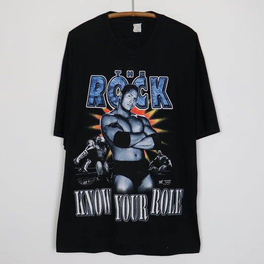 1999 The Rock Know Your Role WWF Shirt