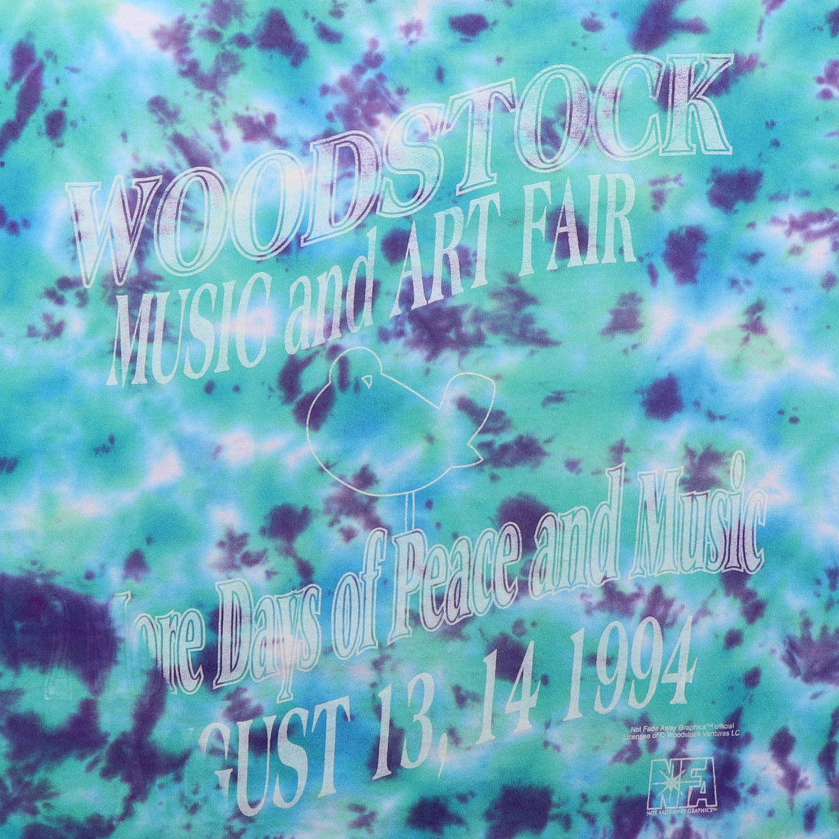 1994 Woodstock Music Festival Concert Tie Dye Shirt