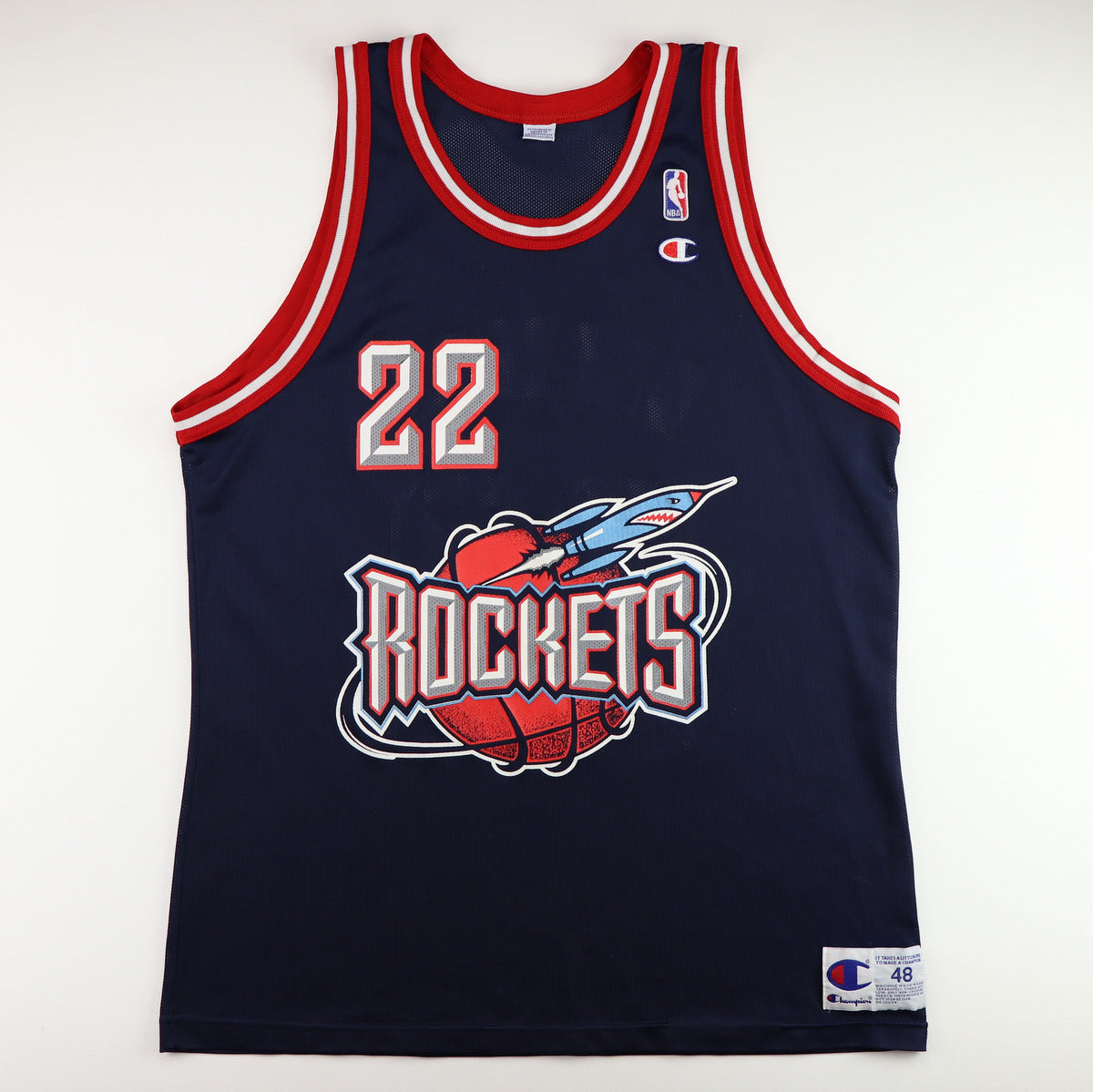 1990s Clyde Drexler Houston Rockets Basketball Jersey | Authentic