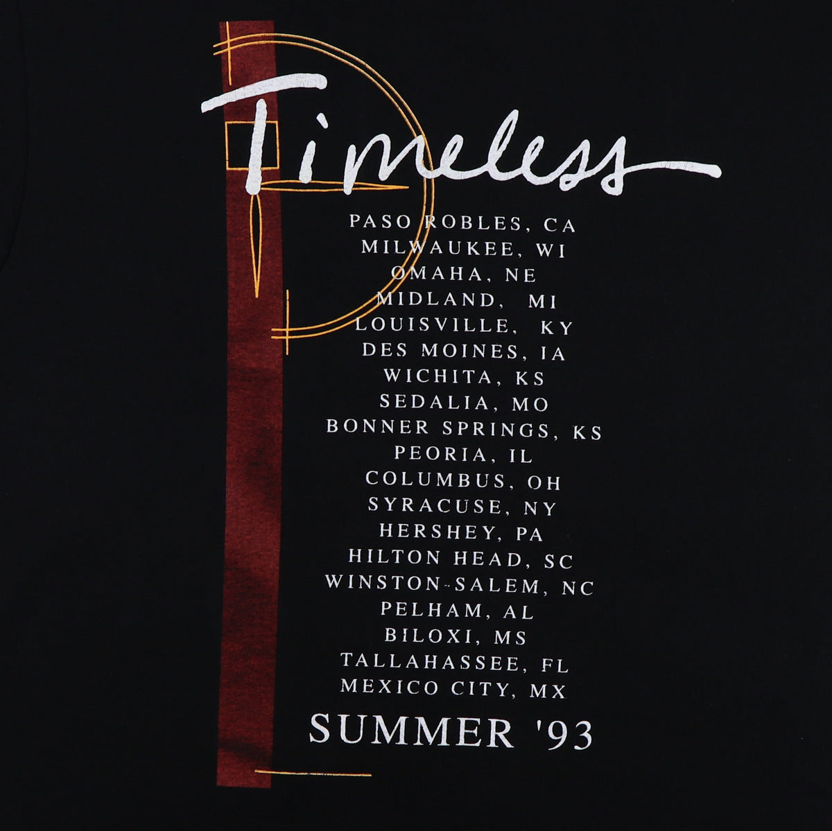 1993 Michael Bolton Timeless Summer Tour Shirt