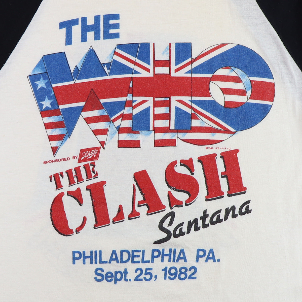 1982 The Who & The Clash Tour Jersey Shirt