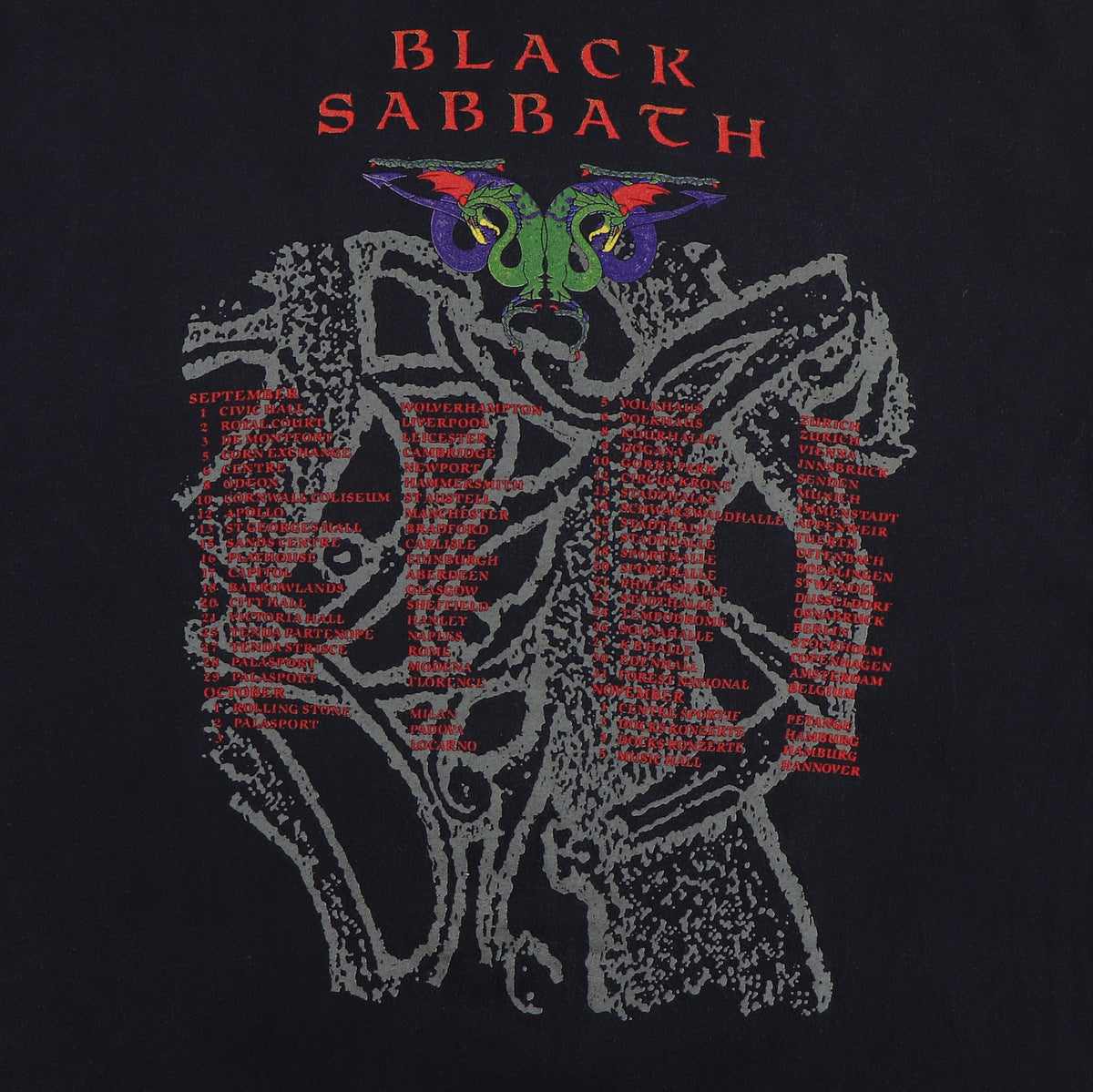 1990 Black Sabbath Tour Shirt