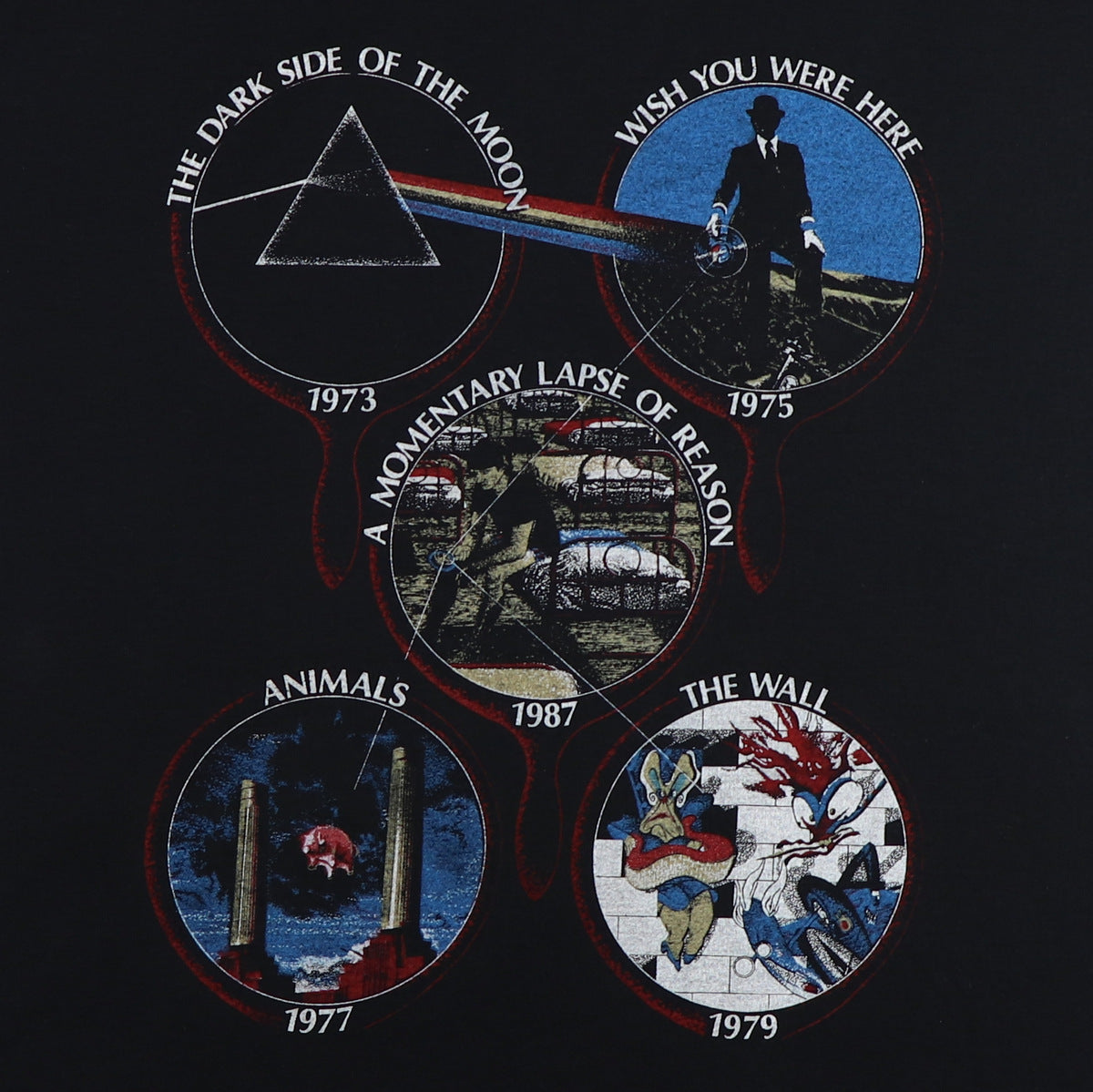 1987 Pink Floyd Momentary Lapse Of Reason Discography Shirt
