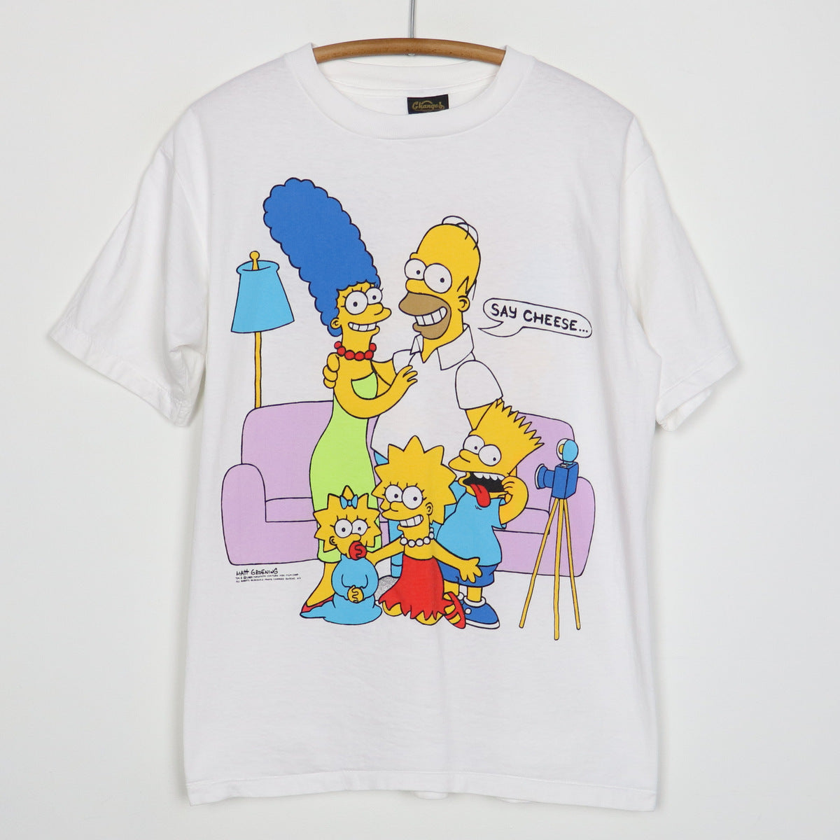 1989 The Simpsons Say Cheese Shirt