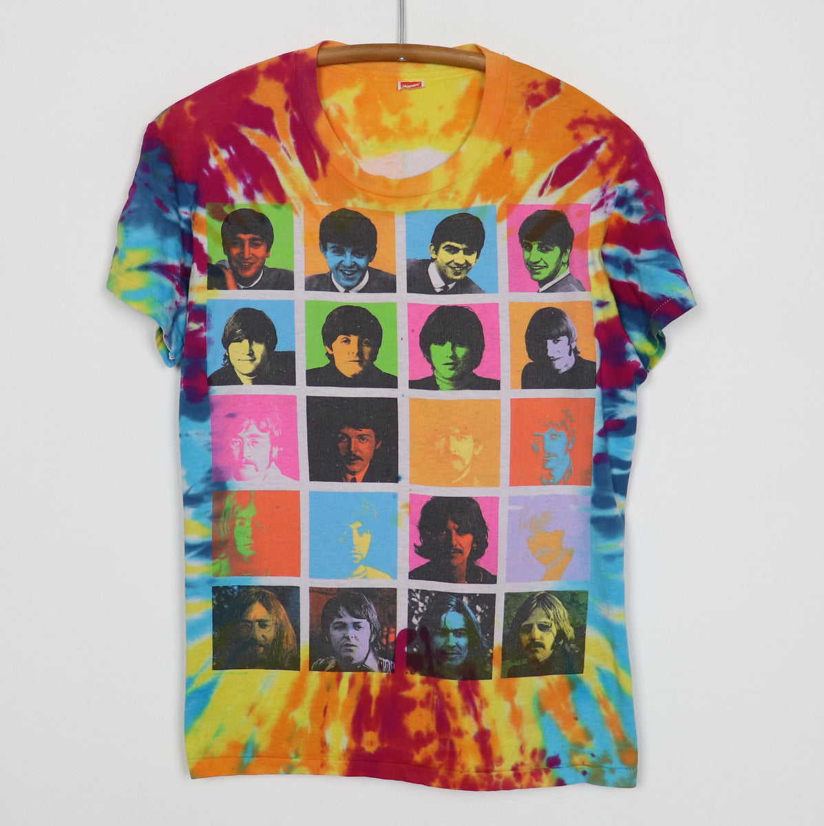 1990s The Beatles Andy Warhol Tie Dye Shirt – WyCo Vintage
