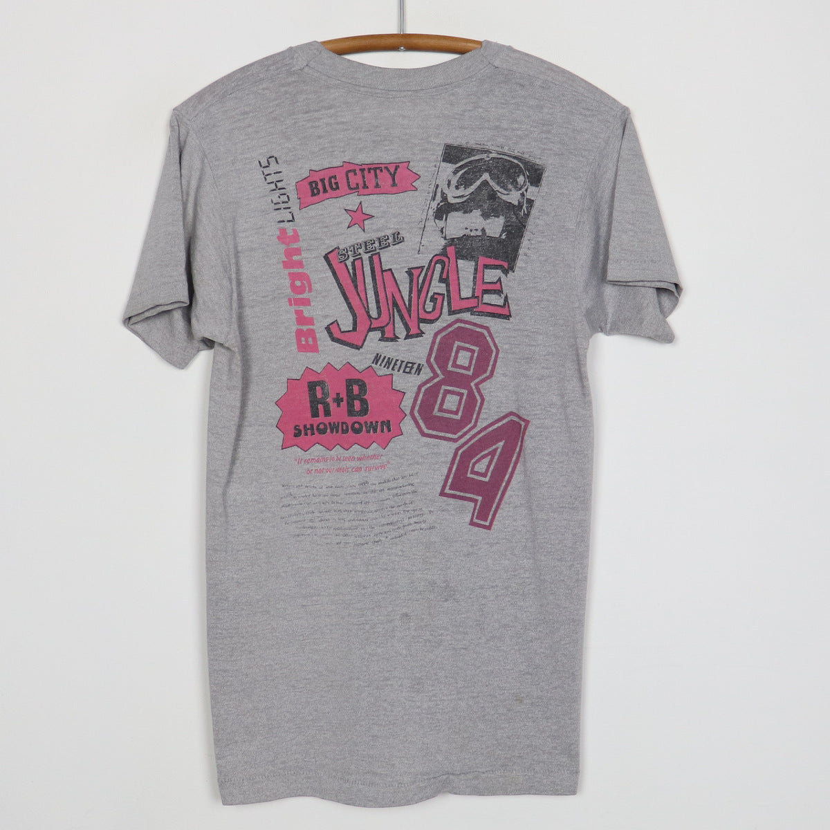 1984 The Clash Joe Strummer Out Of Control Tour Shirt