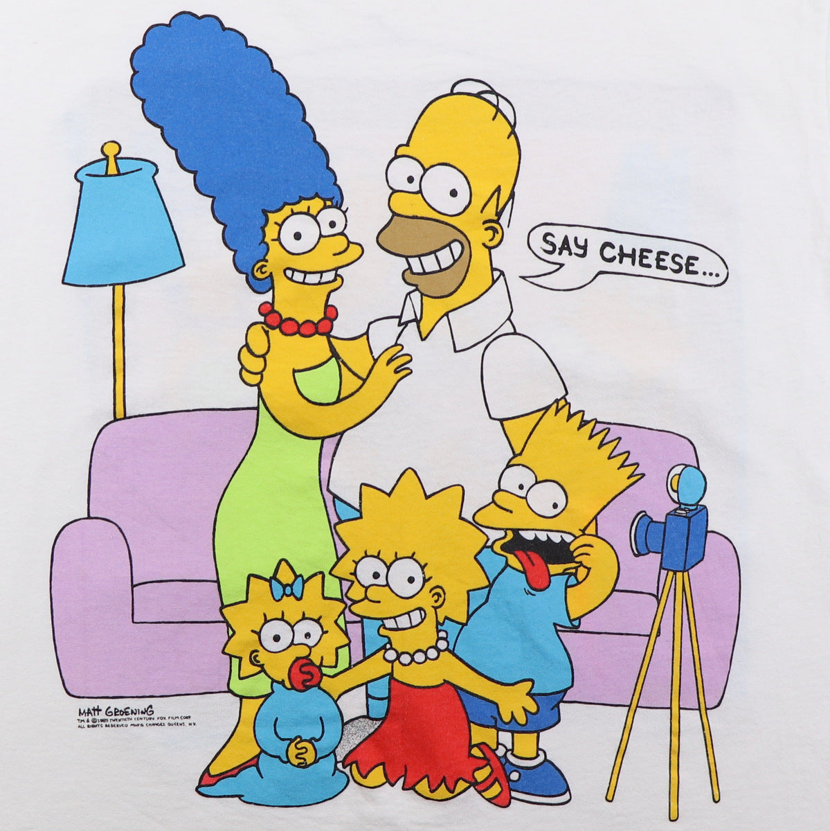 1989 The Simpsons Say Cheese Shirt
