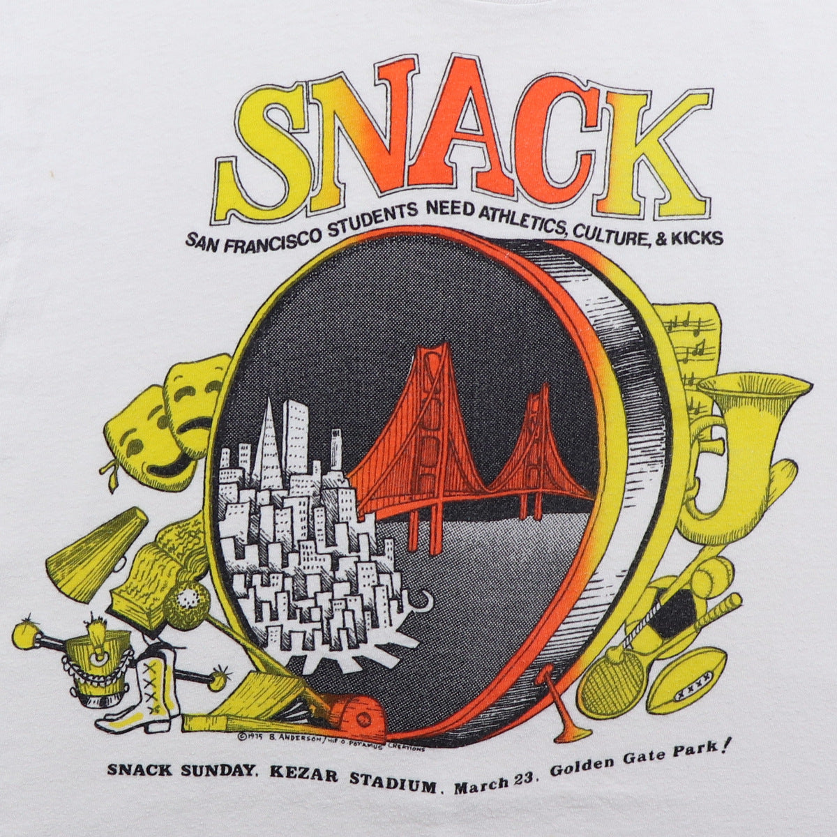 1975 Bill Graham Snack Charity Concert Shirt