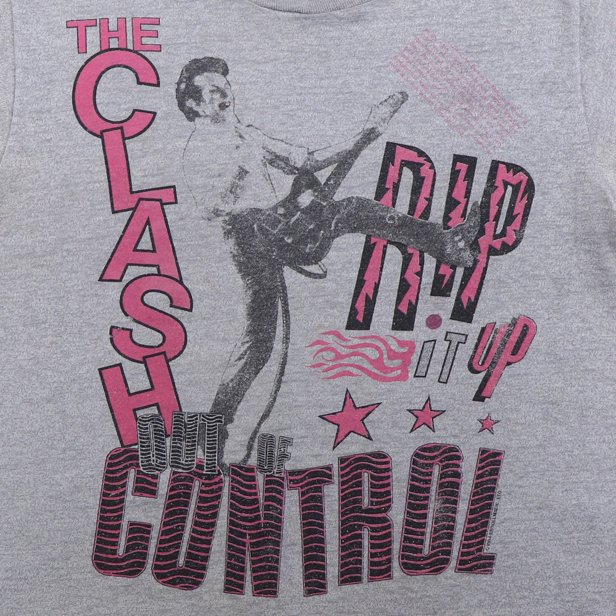1984 The Clash Joe Strummer Out Of Control Tour Shirt