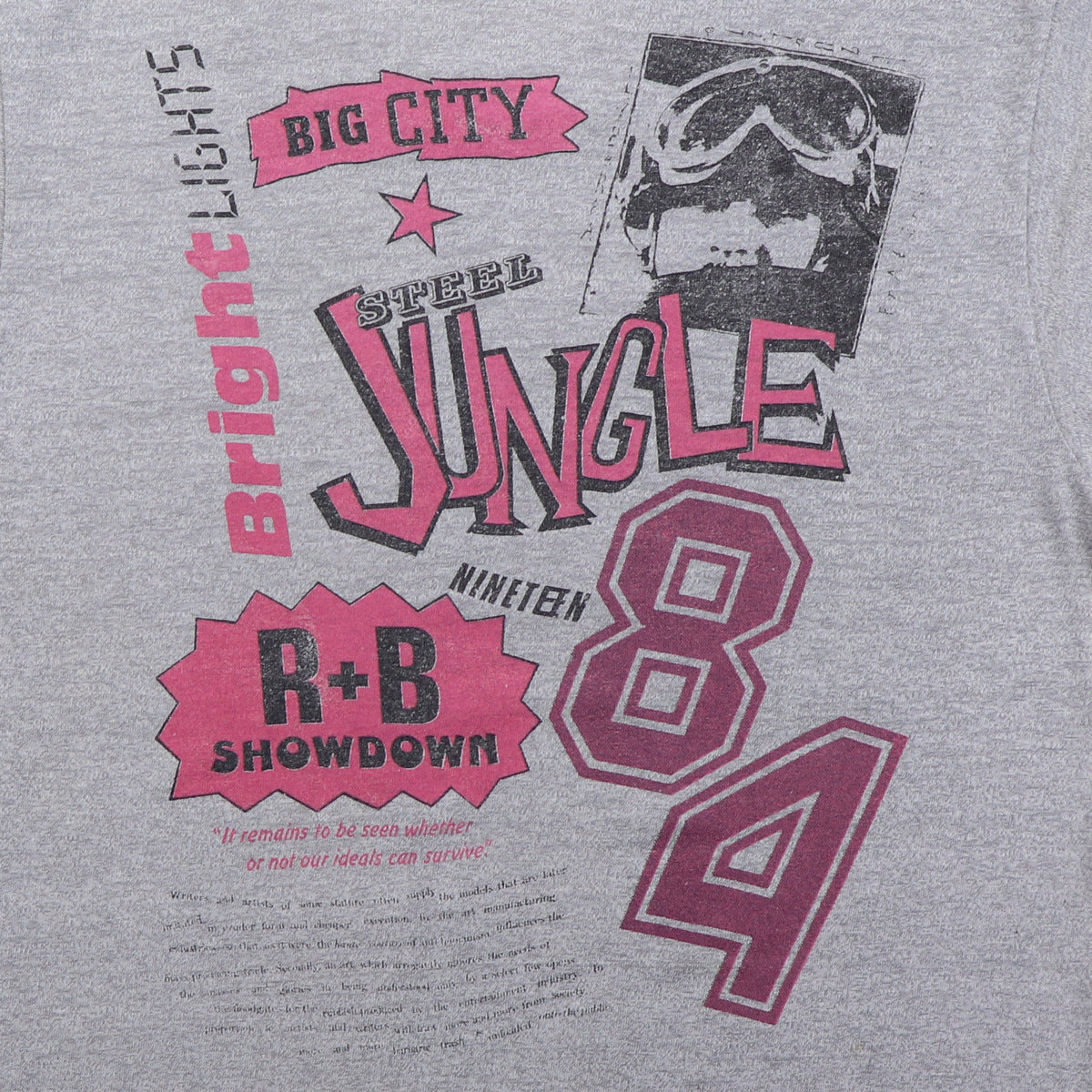 1984 The Clash Joe Strummer Out Of Control Tour Shirt