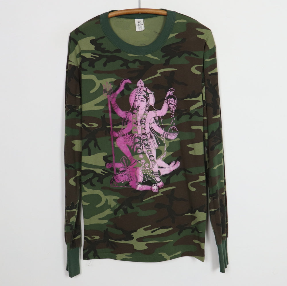 1980s Kali Hindu Goddess Camo Long Sleeve Shirt