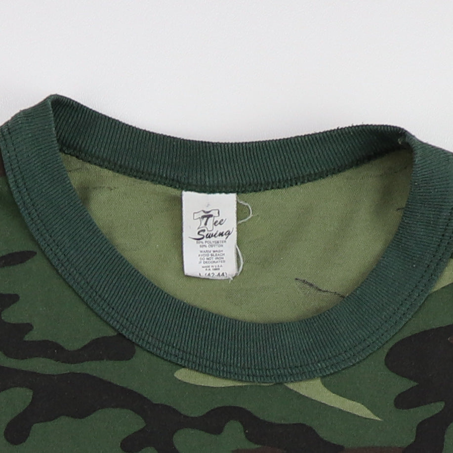 1980s Kali Hindu Goddess Camo Long Sleeve Shirt