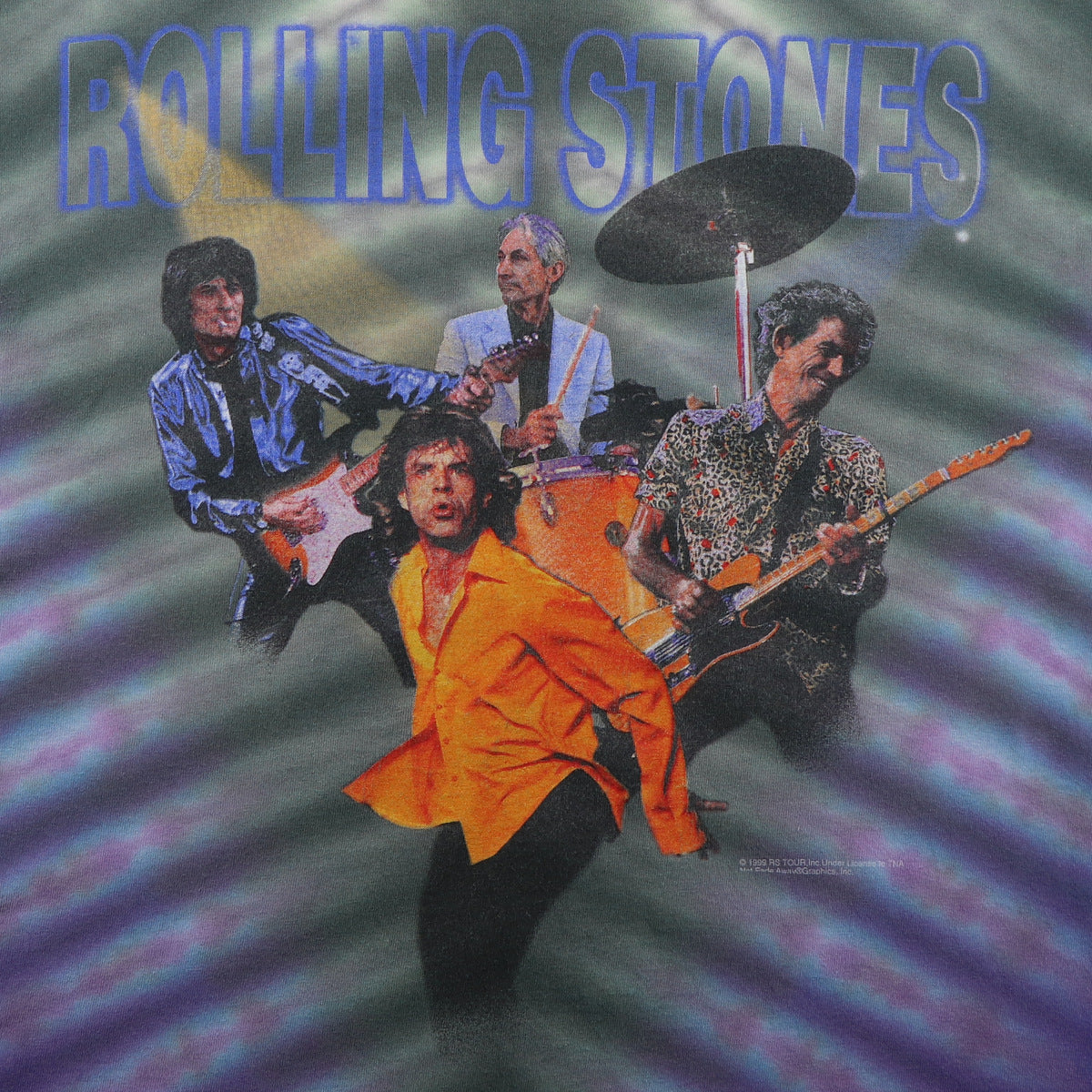 1998 Rolling Stones No Security Tour Tie Dye Shirt