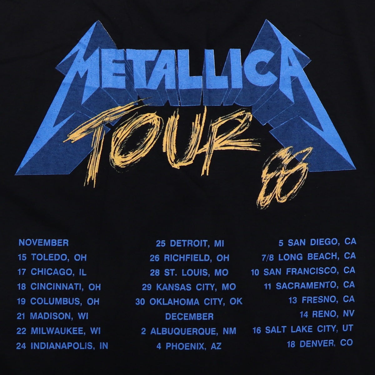 1988 Metallica And Justice For All Tour Shirt