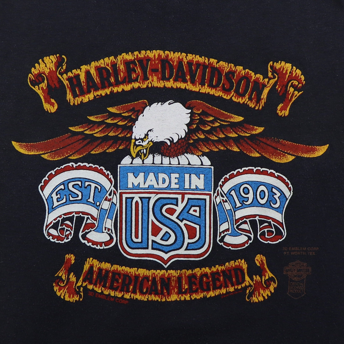 1980s Harley Davidson American Legend Lawrence Kansas Shirt