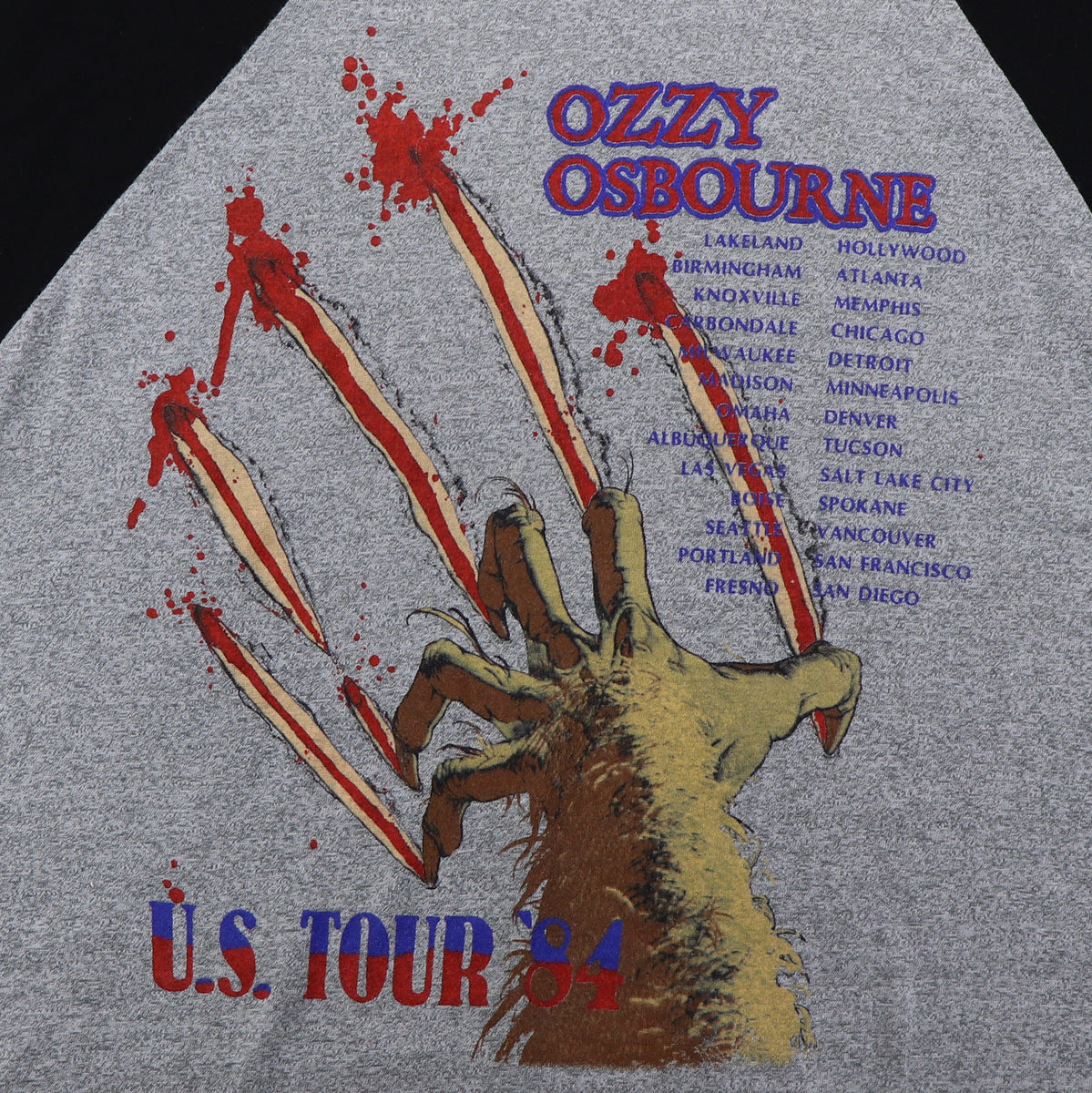 1983 Ozzy Osbourne Bark At The Moon Tour Jersey Shirt