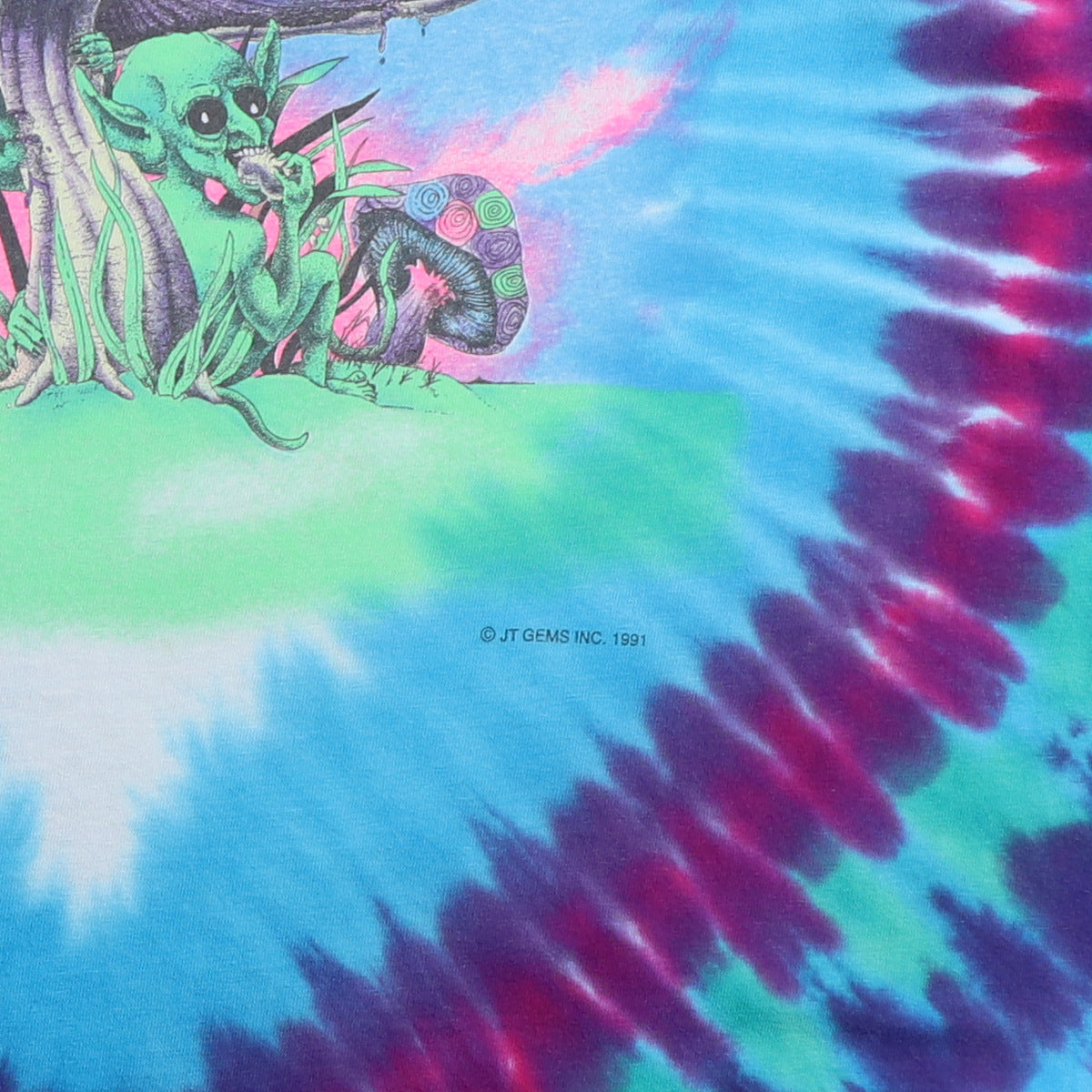 1991 Shroomarama Psychedelic Mushrooms Tie Dye Shirt