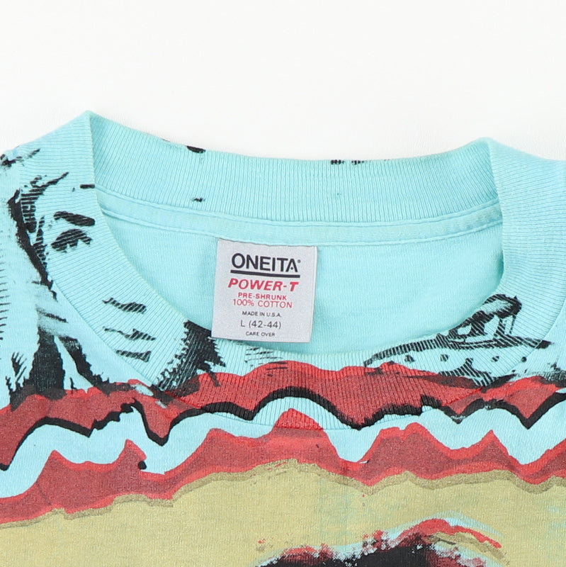 1990s Bob Marley Mike Roman All Over Print Shirt