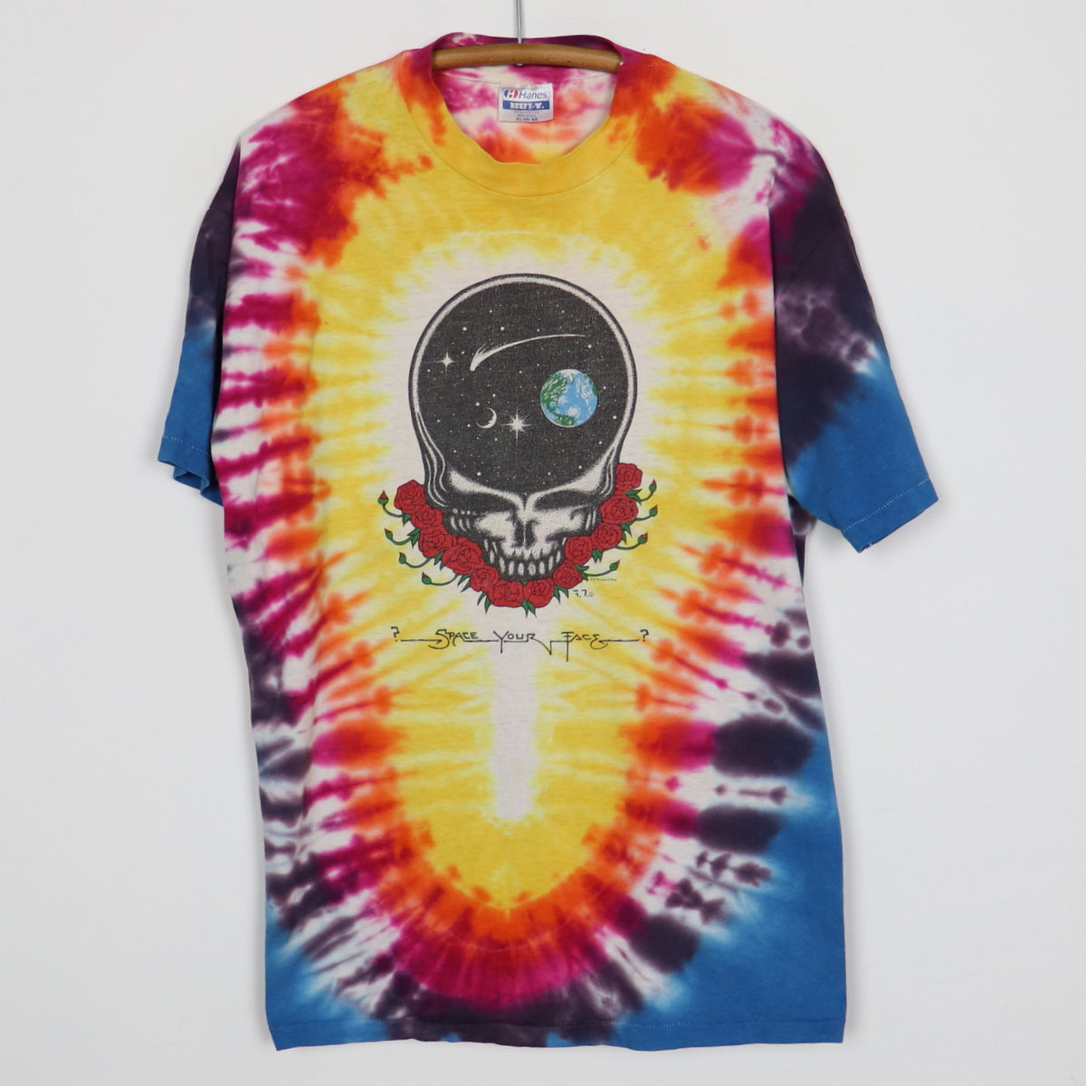 1980s Grateful Dead Space Your Face Tie Dye Shirt