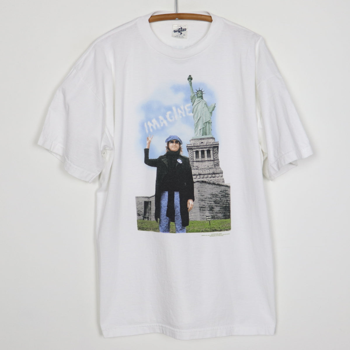 1998 John Lennon Imagine New York City Shirt WyCo Vintage 1998-john-lennon-imagine-new-york-city-shirt-wyco-vintage