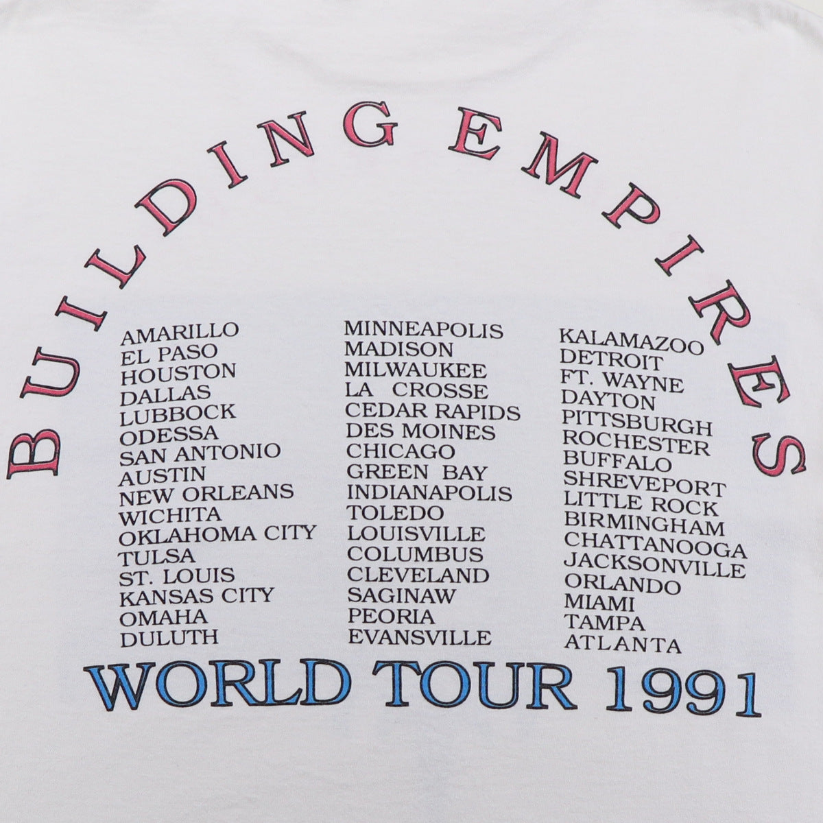 1991 Queensryche Empire World Tour Shirt