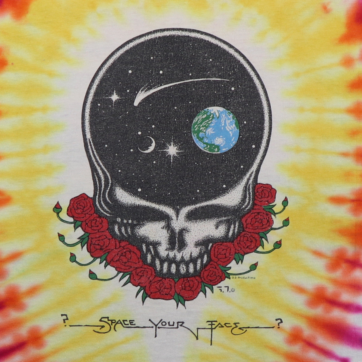 1980s Grateful Dead Space Your Face Tie Dye Shirt