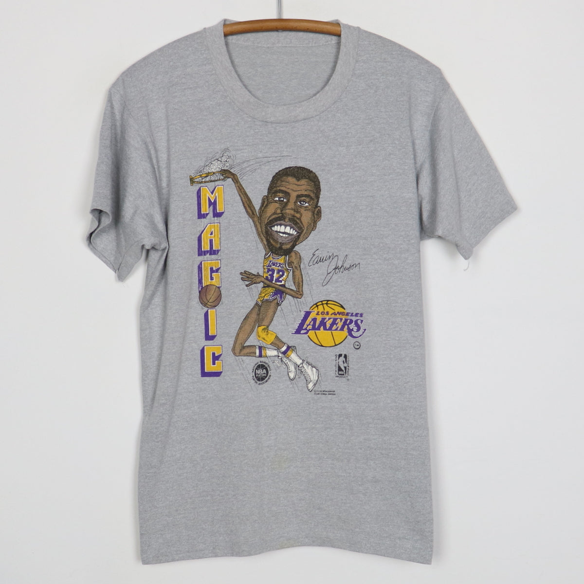 1987 Vintage NBA Lakers T-shirt With Tag 
