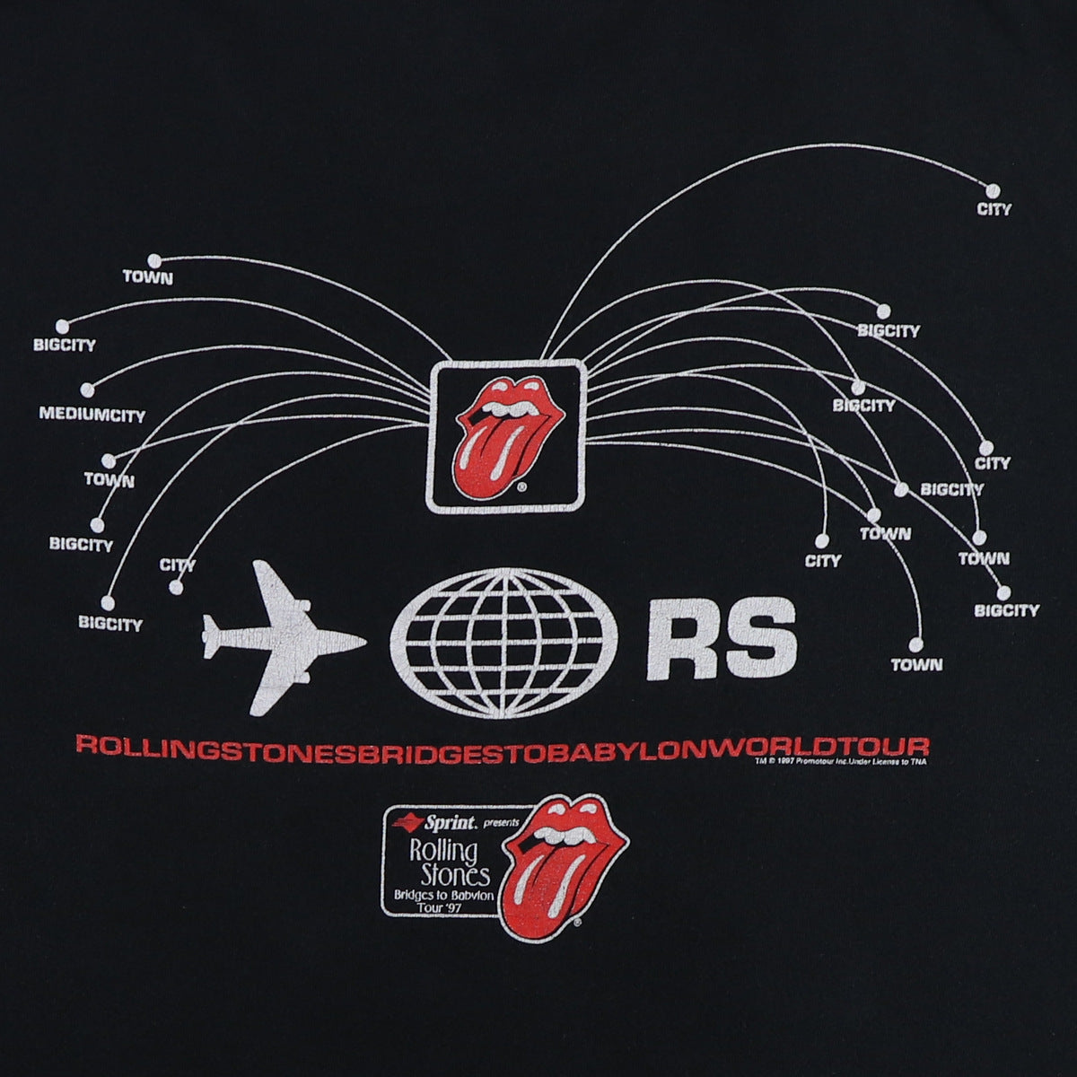 1997 Rolling Stones Bridges To Babylon Tour Shirt
