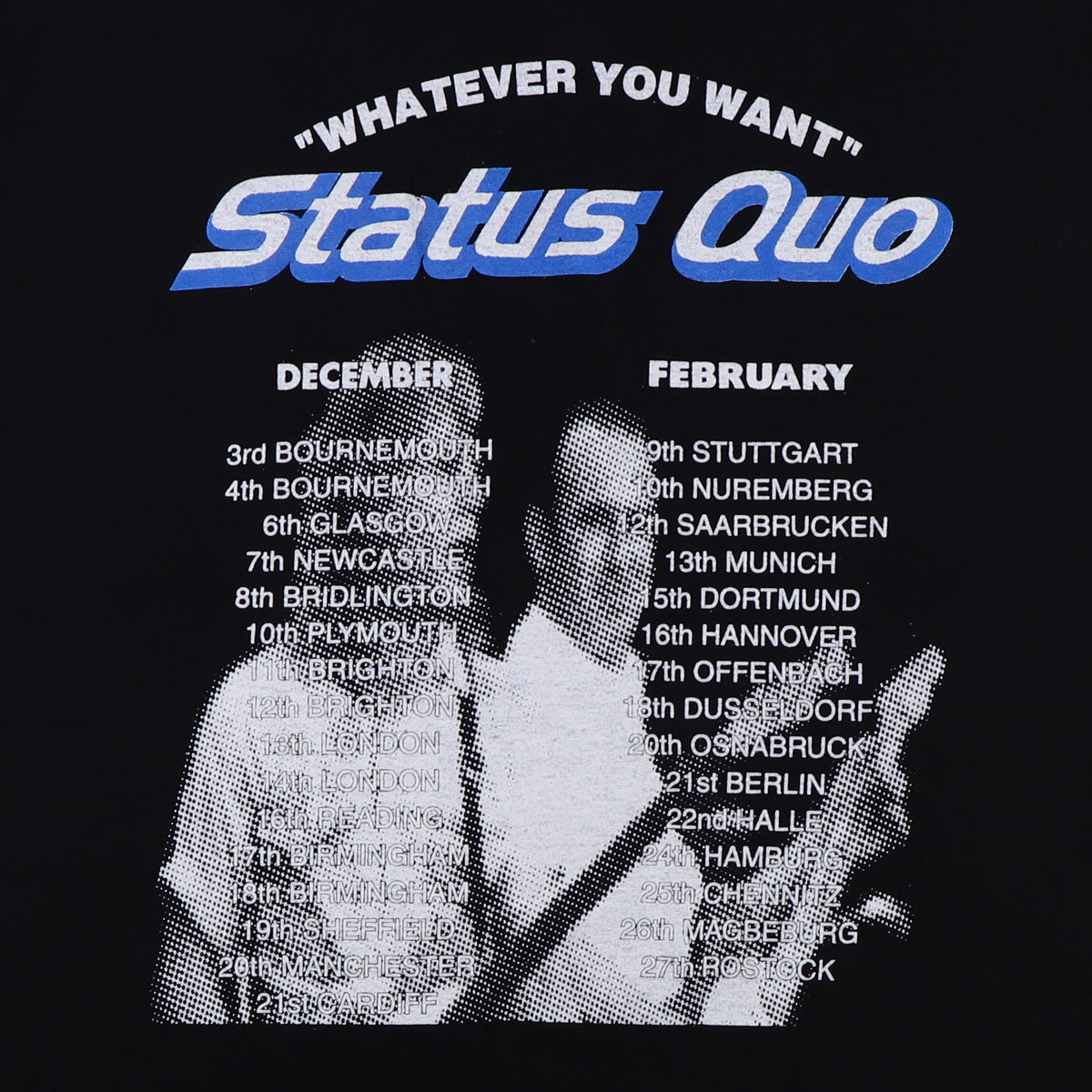 1997 Status Quo Whatever You Want Tour Shirt