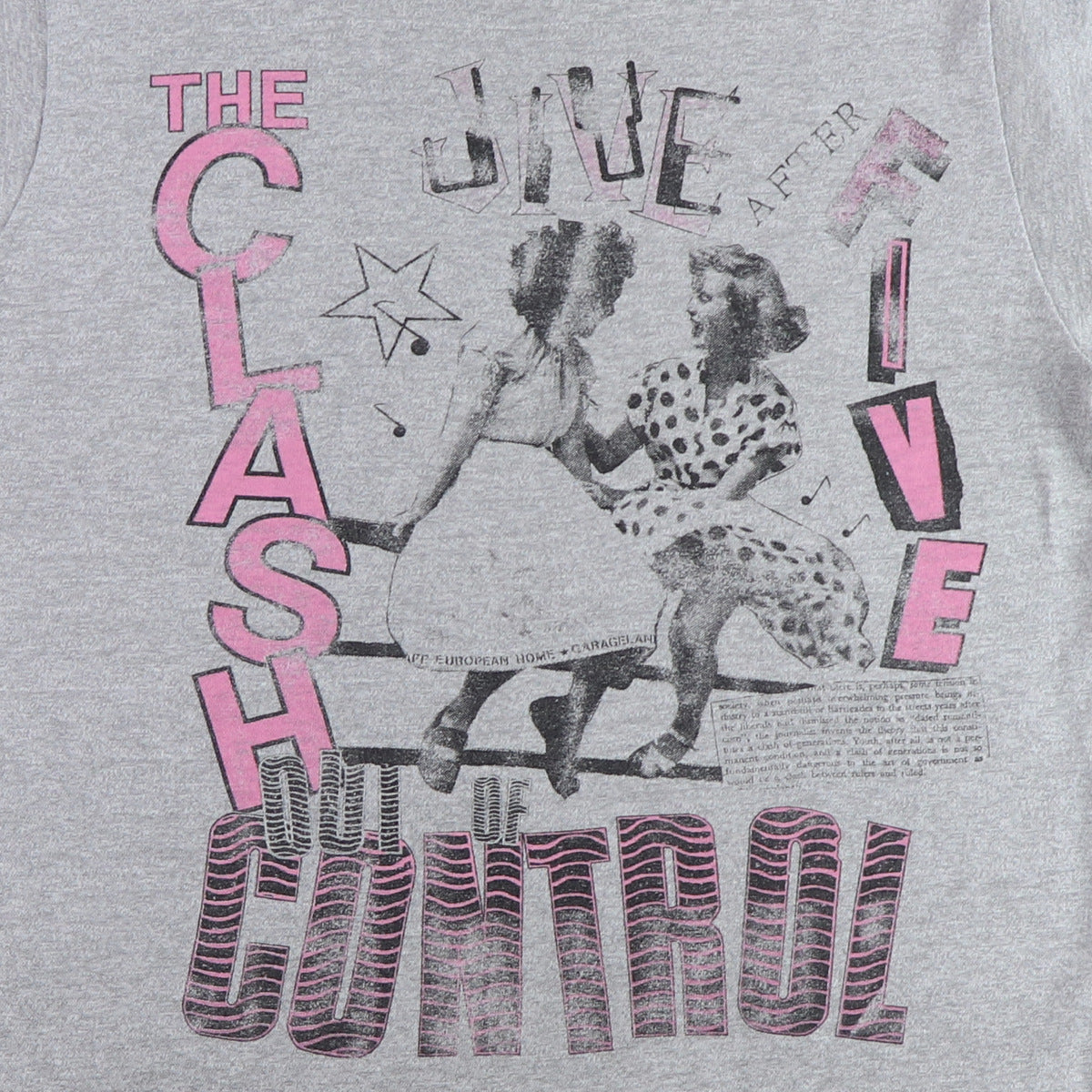 1984 The Clash Out Of Control Tour Shirt