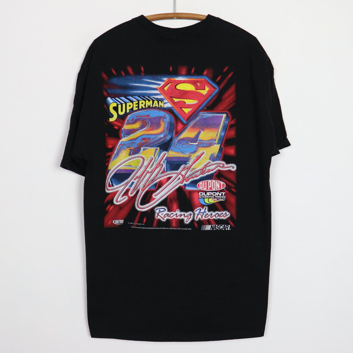 1999 Jeff Gordon Superman Nascar DC Comics Shirt