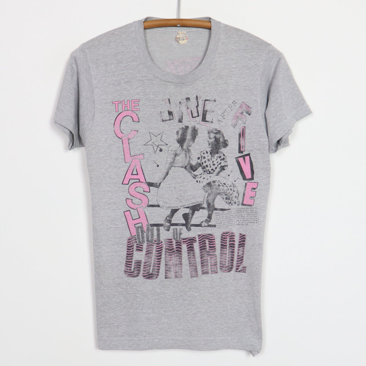 1984 The Clash Out Of Control Tour Shirt | WyCo Vintage
