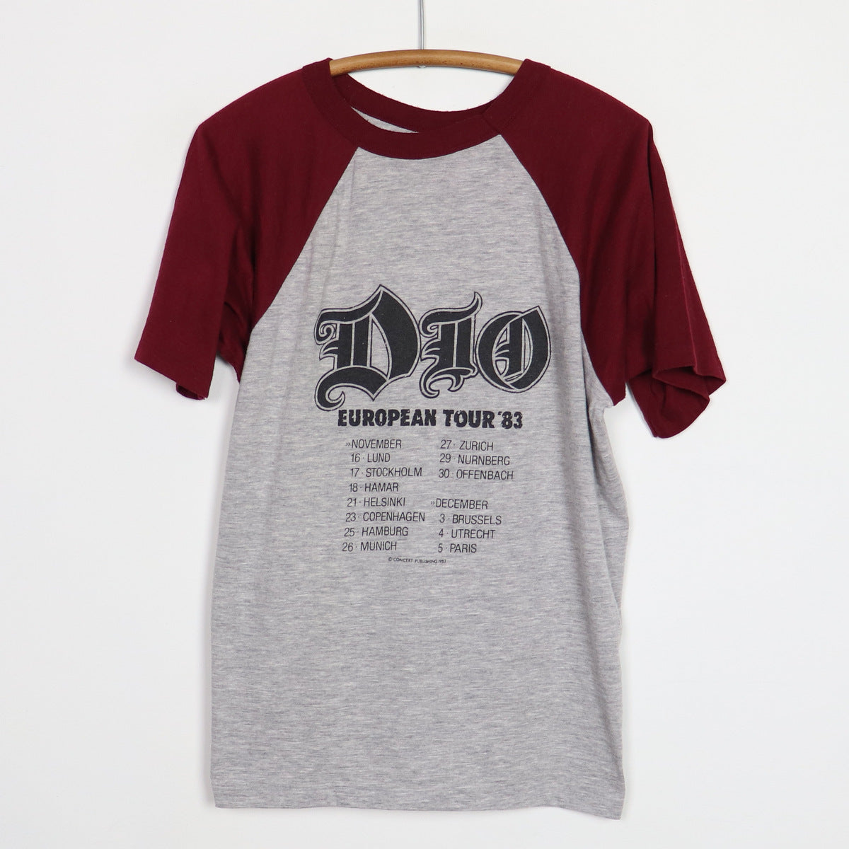1983 Dio Euro Tour Jersey Shirt