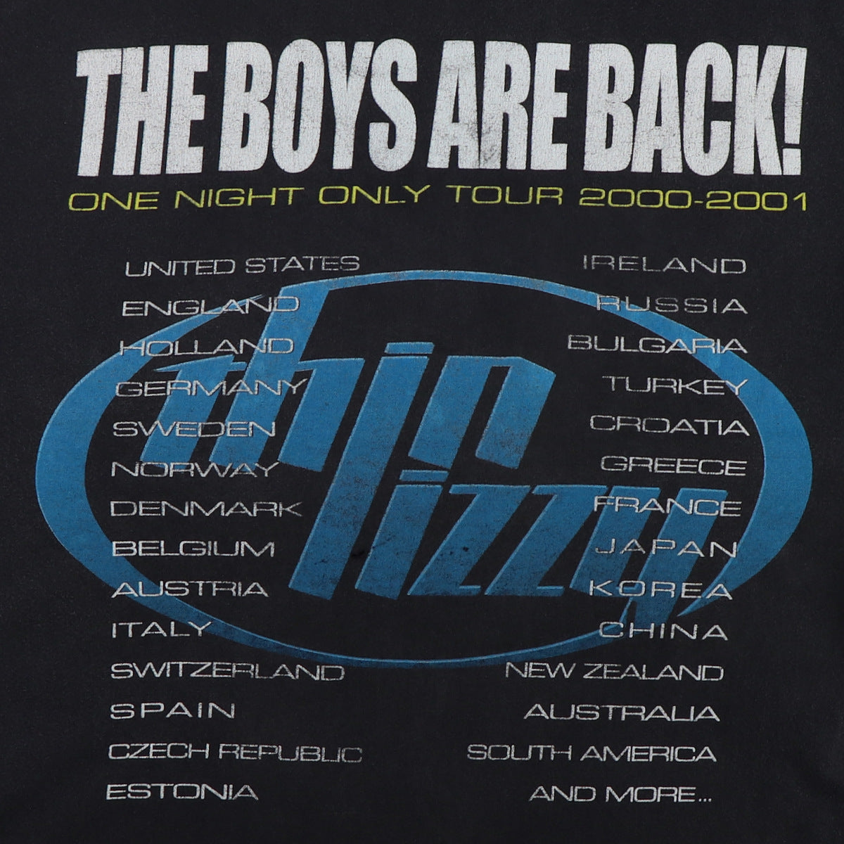 2000 Thin Lizzy The Boys Are Back Tour Shirt