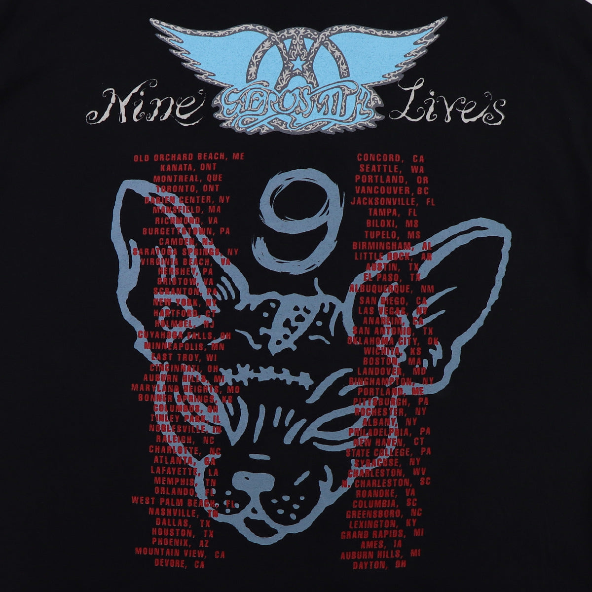 1997 Aerosmith Nine Lives Tour Shirt