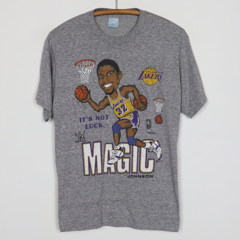 1988 Magic Johnson Not Luck It's Magic Los Angeles Lakers Shirt