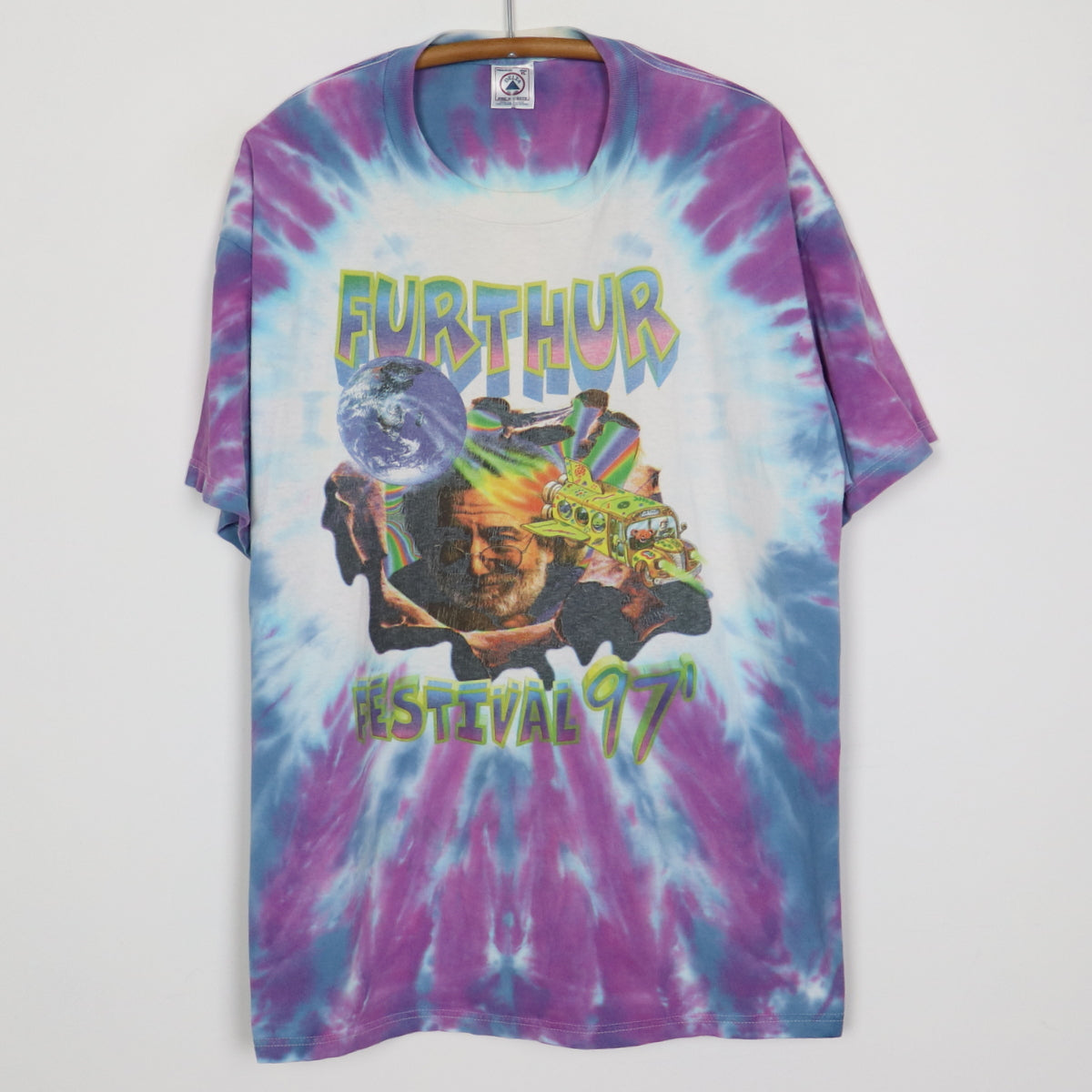 廃番 レトロ 1997年 NEEDay コンサートツアー DEEN Tシャツ 1997 Further Festival Jerry Garcia Tie Dye Tour Shirt | Authentic