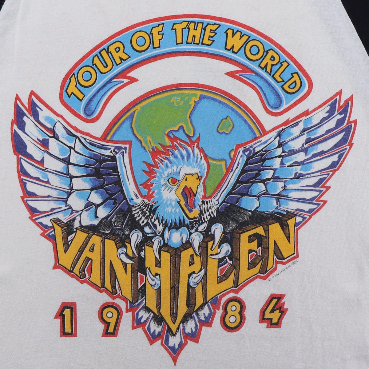 1984 Van Halen Tour Of The World Jersey Shirt