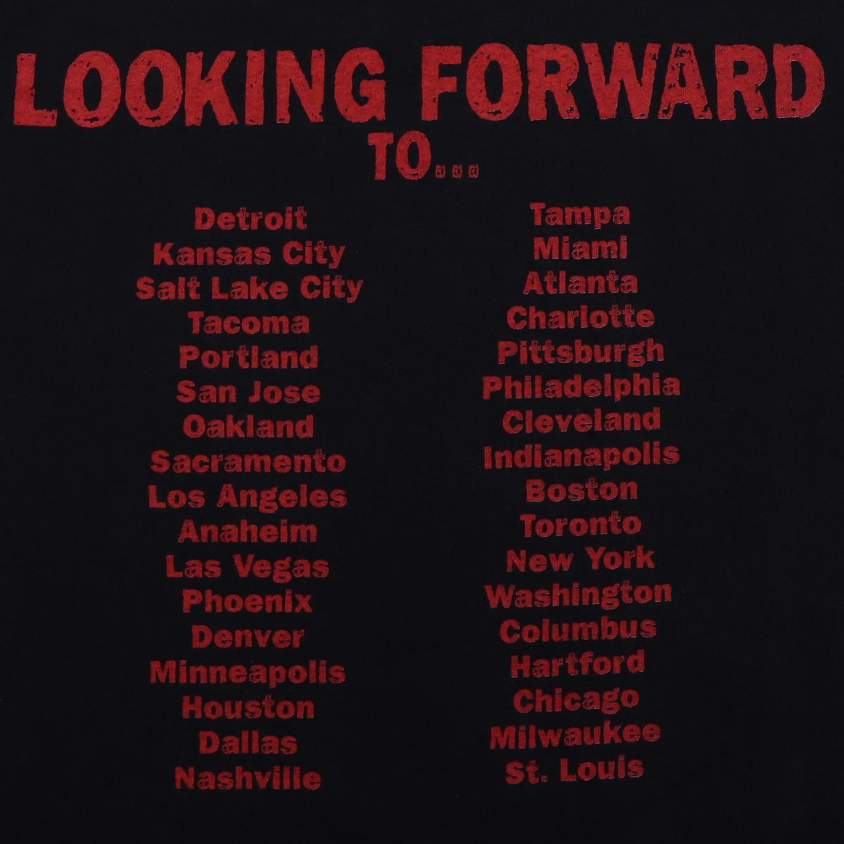 1999 Crosby Stills Nash & Young Looking Forward To Tour Shirt