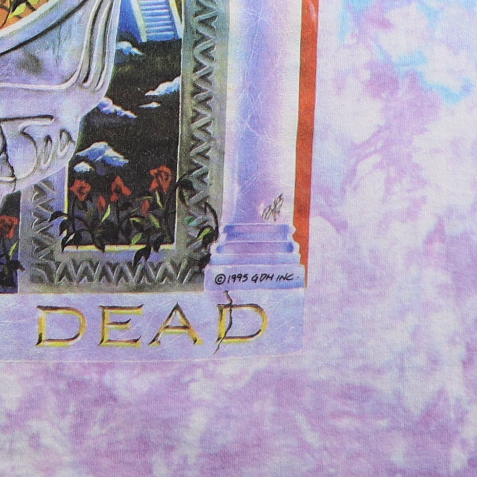 1995 Grateful Dead 30th Anniversary Tour Liquid Blue Tie Dye Shirt
