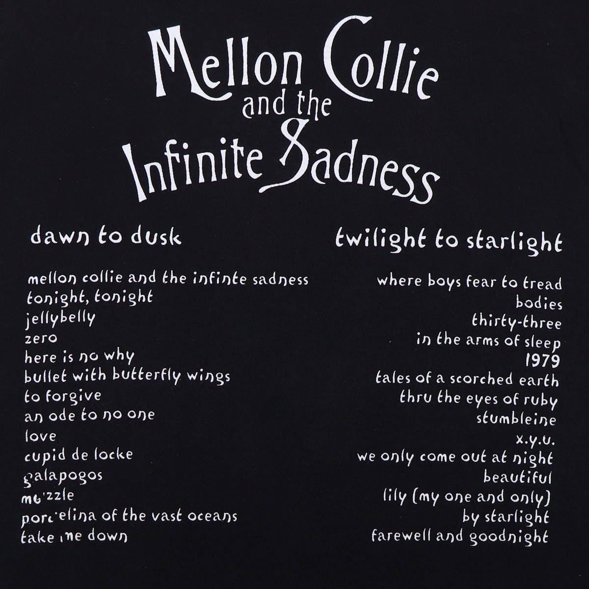 1996 Smashing Pumpkins Mellon Collie And The Infinite Sadness Shirt