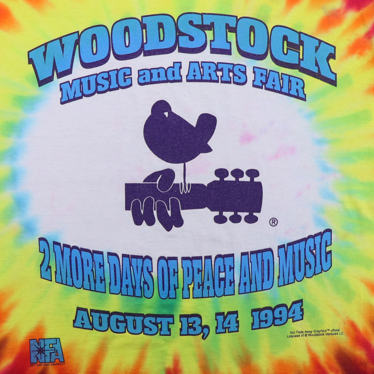 1994 Woodstock Music Festival Tie Dye Shirt