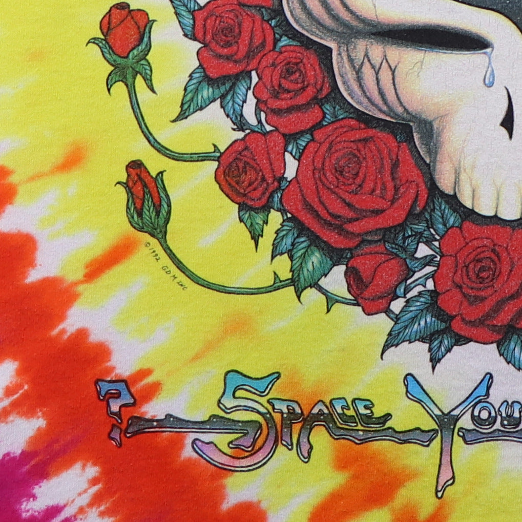 1992 Grateful Dead Space Your Face Liquid Blue Tie Dye Shirt