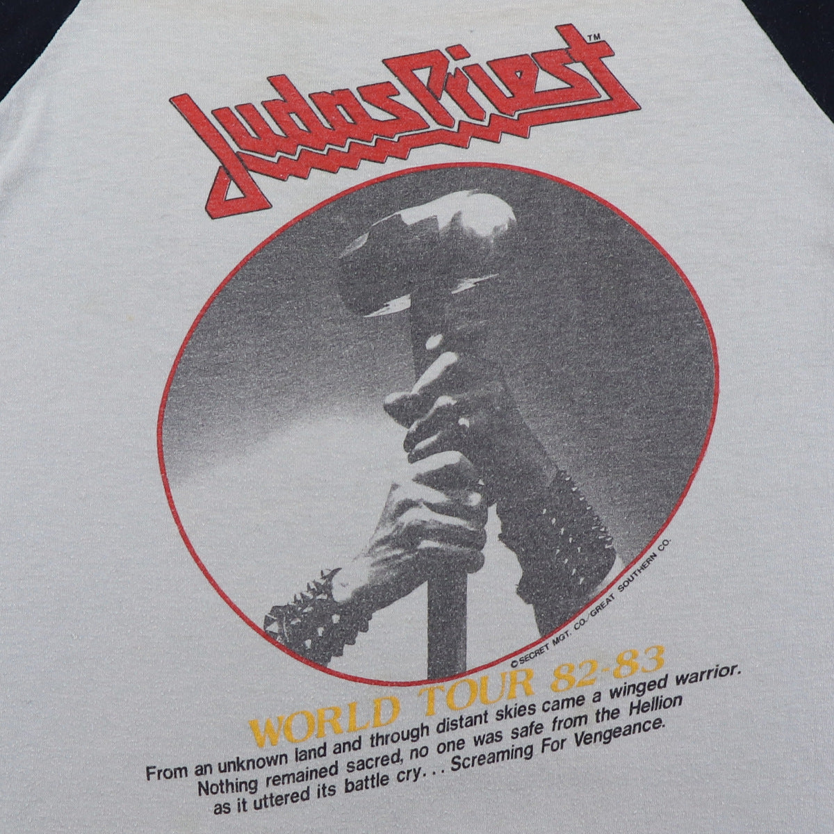 1982 Judas Priest Screaming For Vengeance World Tour Jersey Shirt