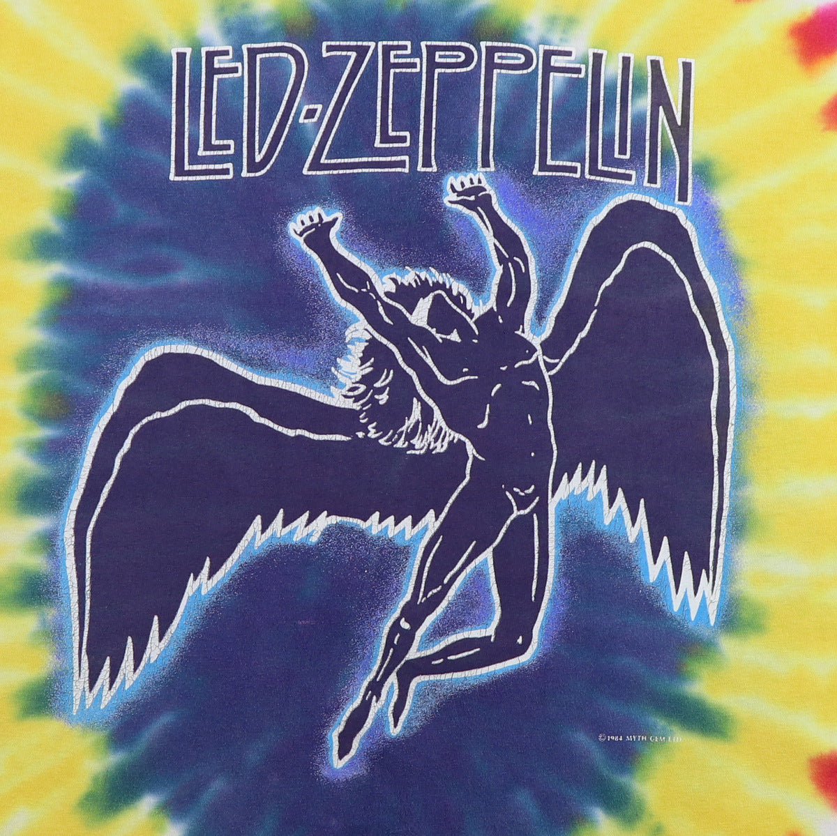 1990s Led Zeppelin Swan Song Tie Dye Shirt
