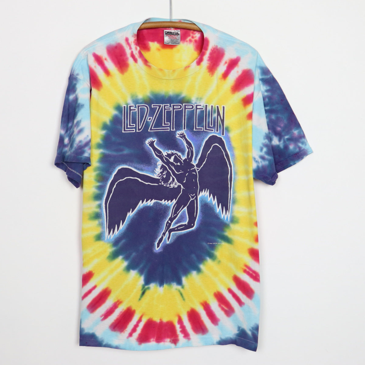 1990s Led Zeppelin Swan Song Tie Dye Shirt | Authentic Vintage Tee