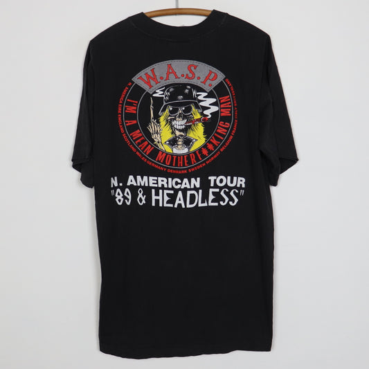 1989 WASP Mean Mother Fucking Man Tour Shirt